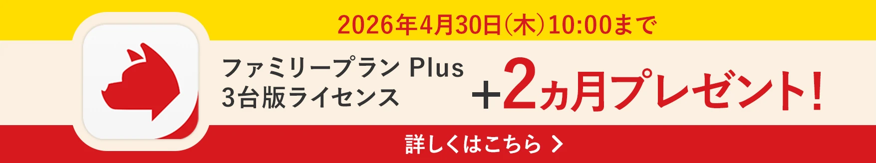 詐欺バスター ファミリープラン Plus 3台版ライセンス ＋2ヵ月プレゼント！