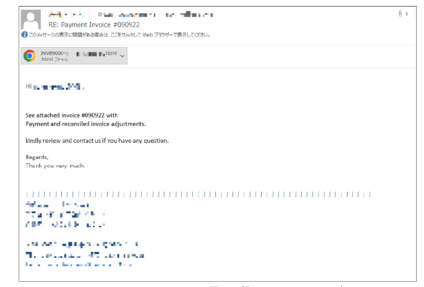 図3：マイクロソフトアカウントの認証情報を狙うフィッシングメールの例