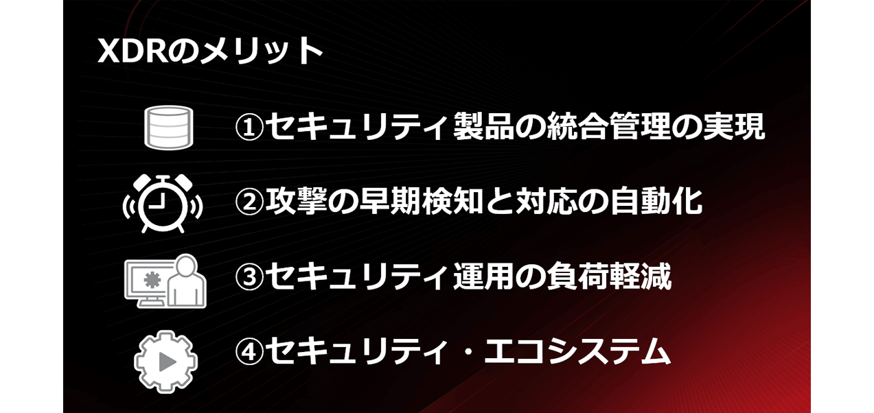 図7：XDRの主なメリット  XDRによりセキュリティ運用をシンプルにできる