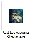 圖 1：名為「Rust LoL Accounts Checker」的惡意應用程式。