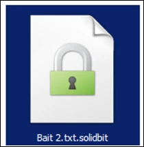 圖 14：被 SolidBit 勒索病毒加密後的檔案。