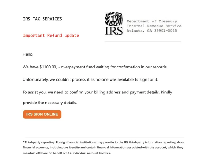 IRS Tax Refund Scam