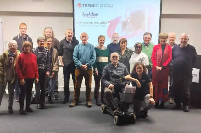 Group photo of older adult participants in Cork