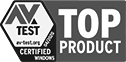 Certificado como producto superior por AV-Test